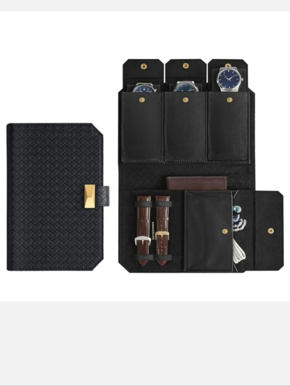 SONGMICS HOME RONNE 3 Watch Travel Case Organizer